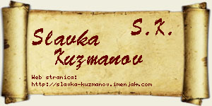 Slavka Kuzmanov vizit kartica